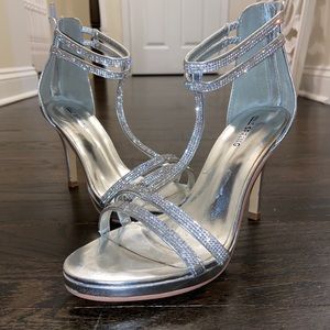 Rhinestones sandal heels